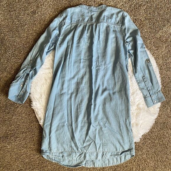 Motherhood Maternity Dress Pearl Snap Front Cotton Lyocell Blend Womens Small - Picture 2 of 7